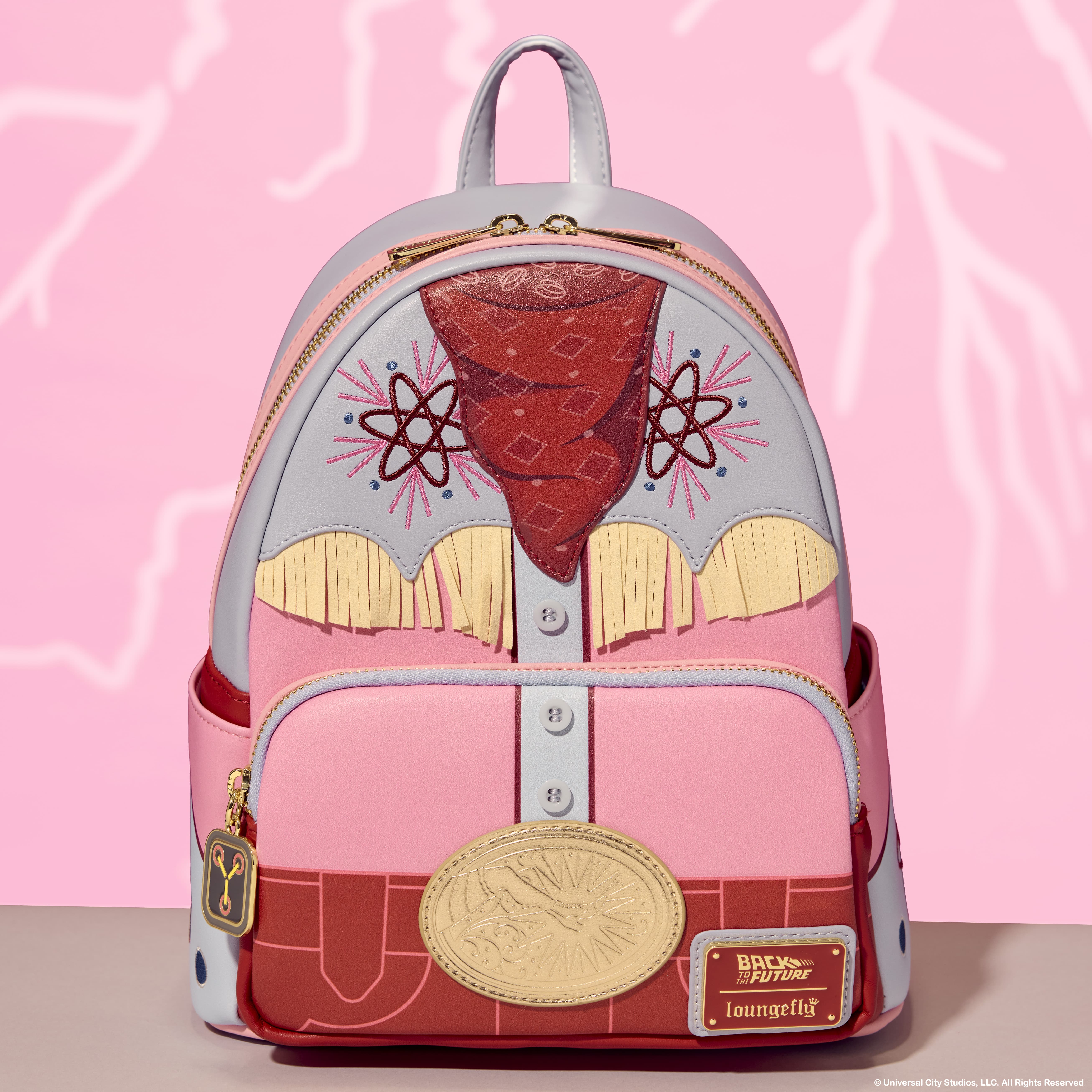 Alternative view of Back To The Future 40th Anniversary Marty McFly Western Cosplay Mini Backpack