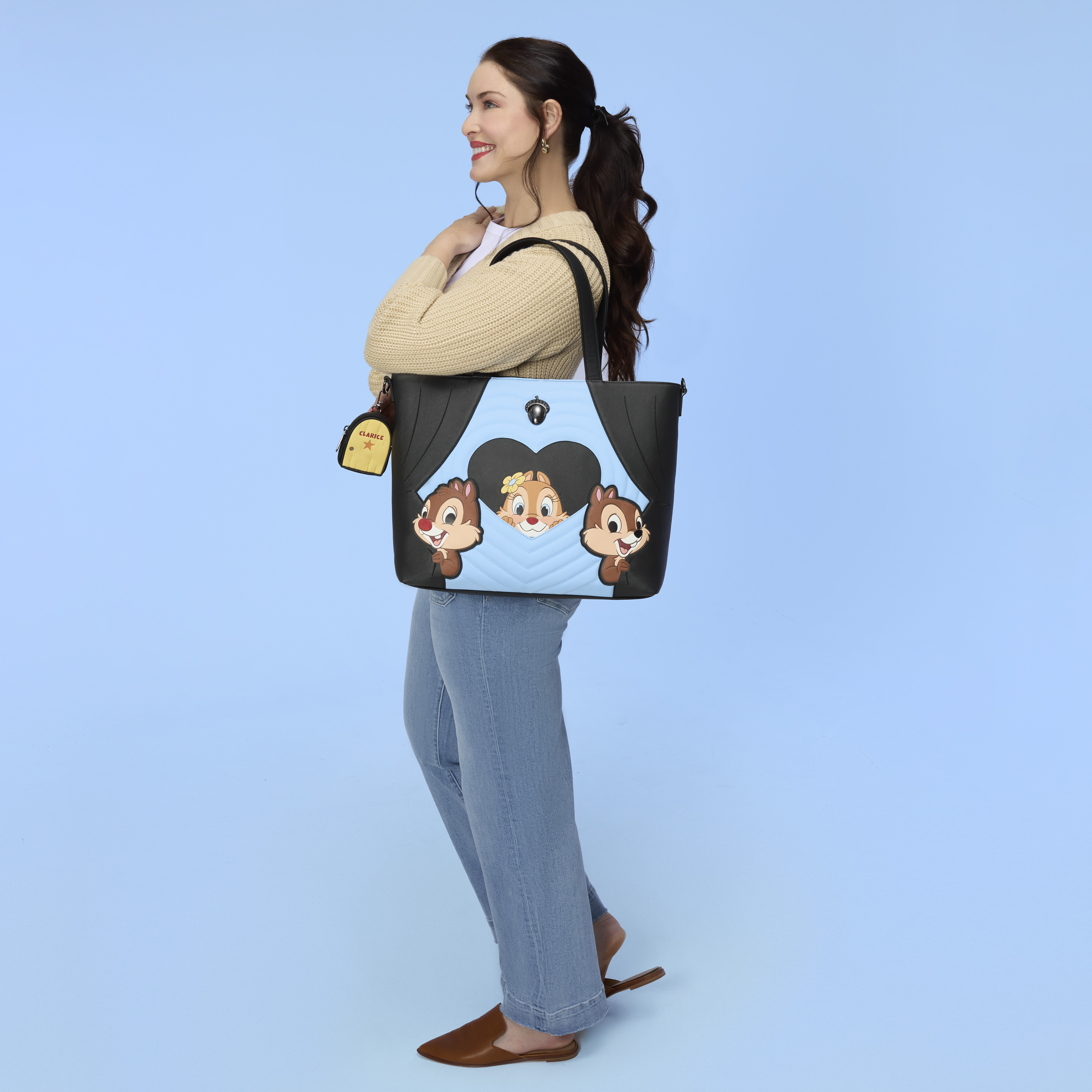 Alternative view of Chip 'n' Dale Two Chips & a Miss Tote Crossbody Bag with Coin Bag