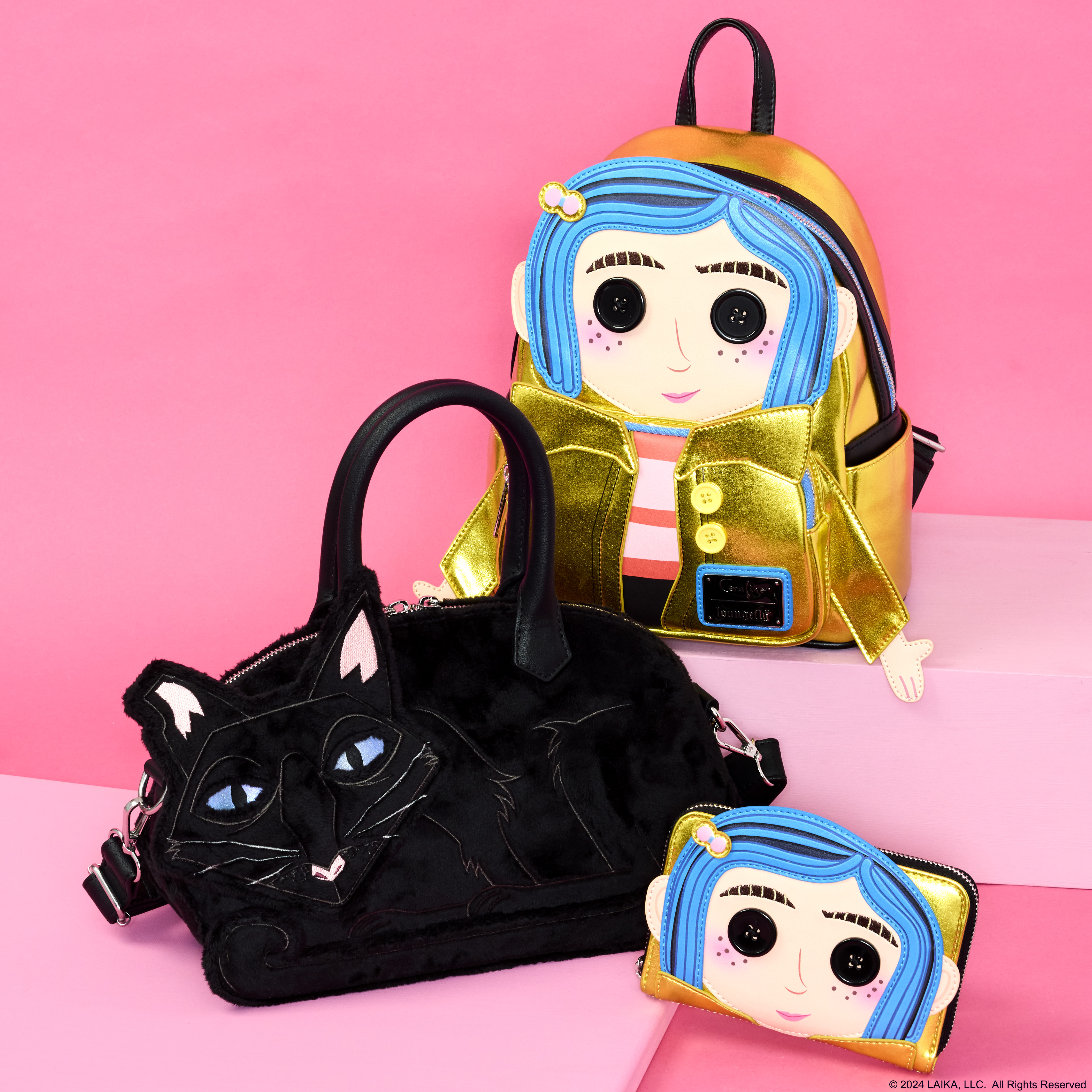 Coraline 15th Anniversary Laika Doll Metallic Cosplay Zip Around Wallet - Image 3