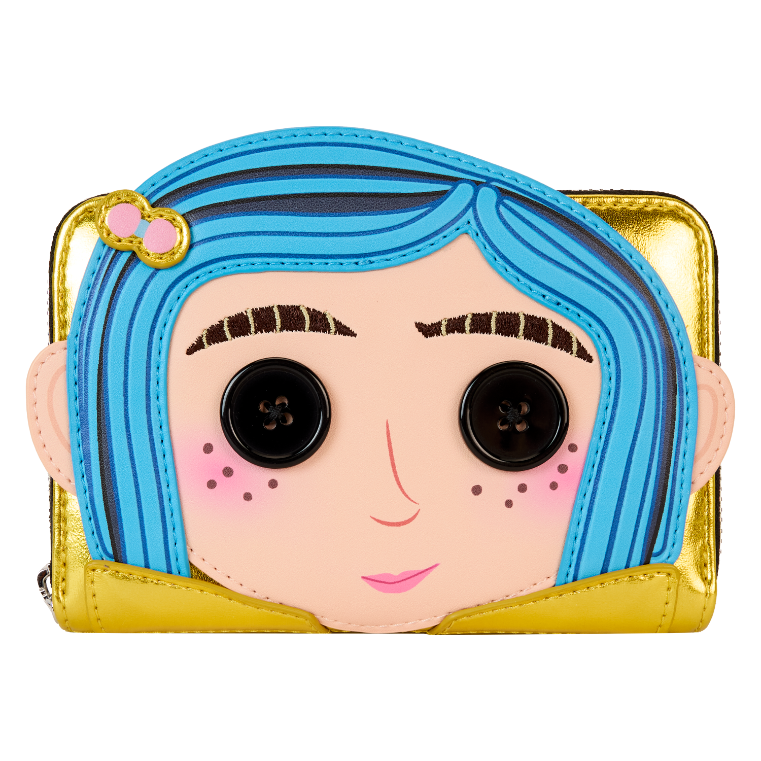 Coraline 15th Anniversary Laika Doll Metallic Cosplay Zip Around Wallet