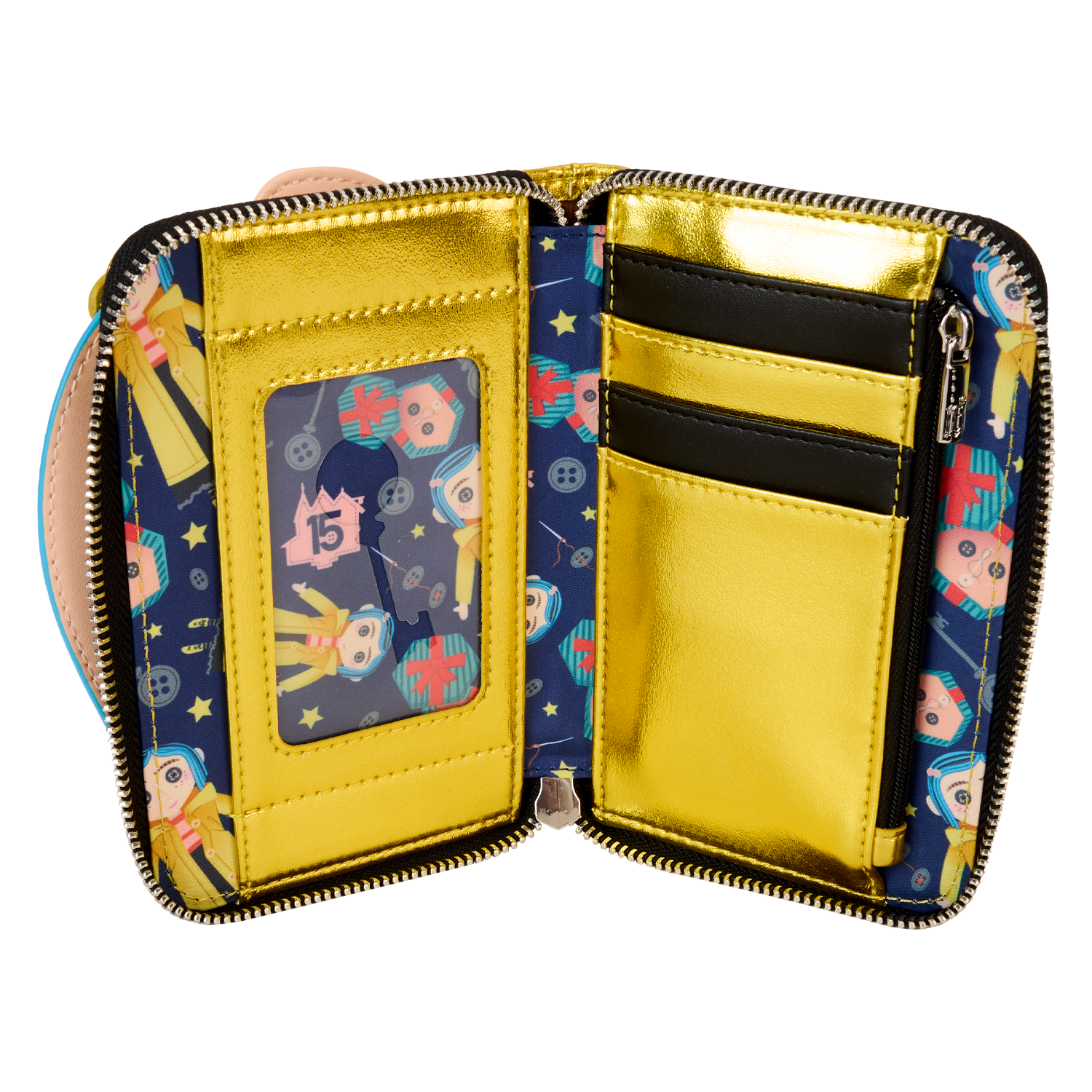 Coraline 15th Anniversary Laika Doll Metallic Cosplay Zip Around Wallet - Image 5