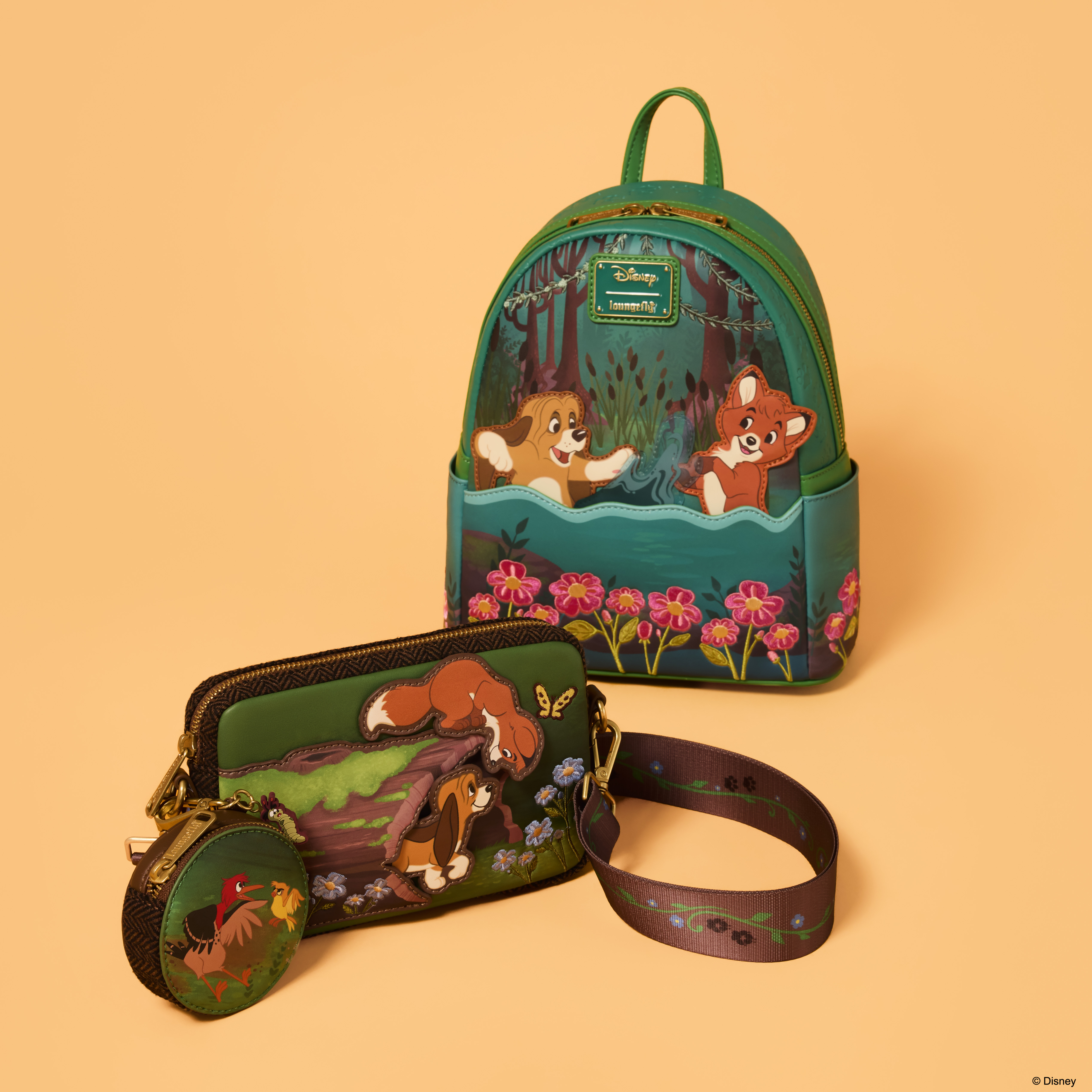 The Fox and the Hound Tod & Copper Sling Crossbody Bag with Coin Bag - Image 4