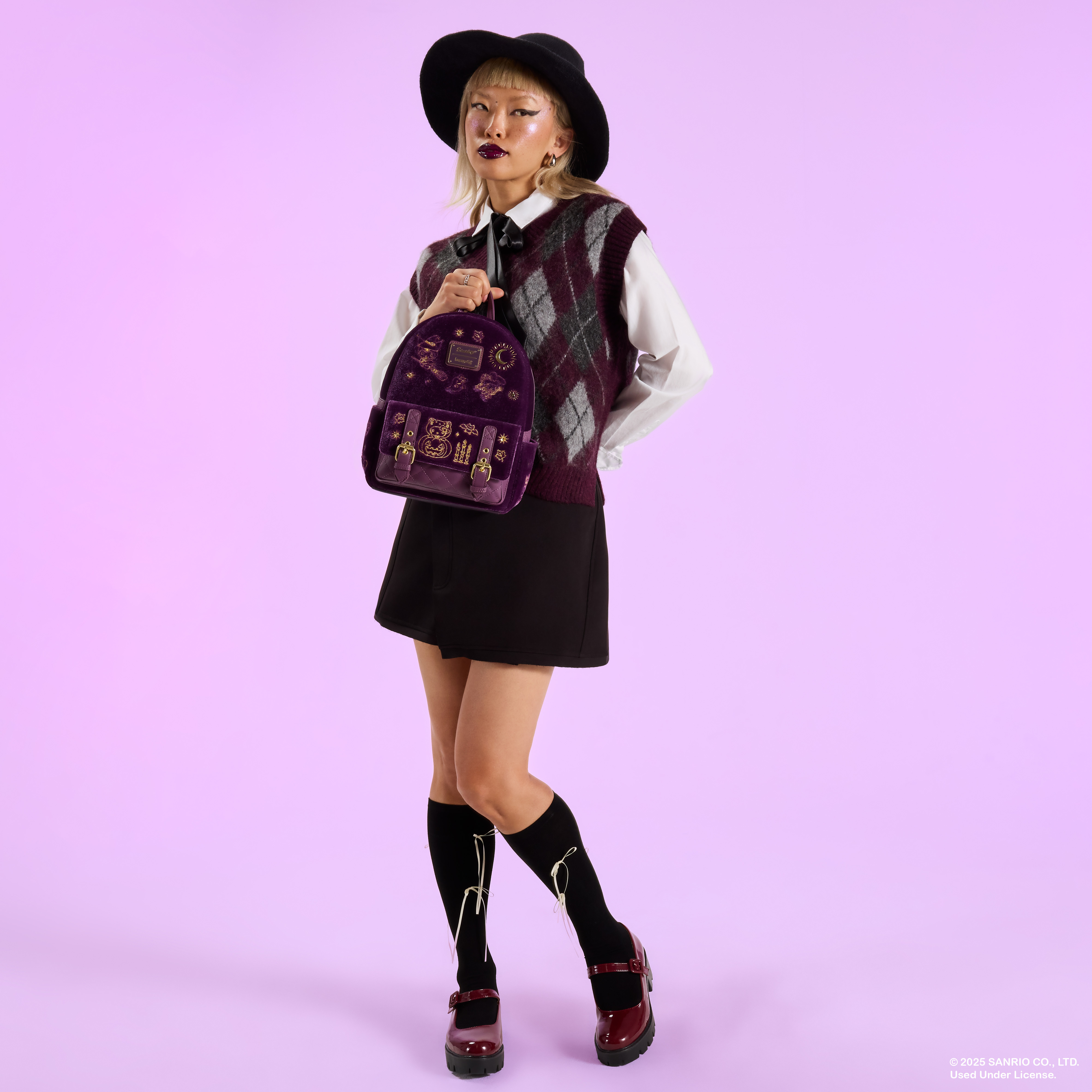 Sanrio Hello Kitty & Friends Exclusive Halloween Costume Velvet Mini Backpack - Image 3