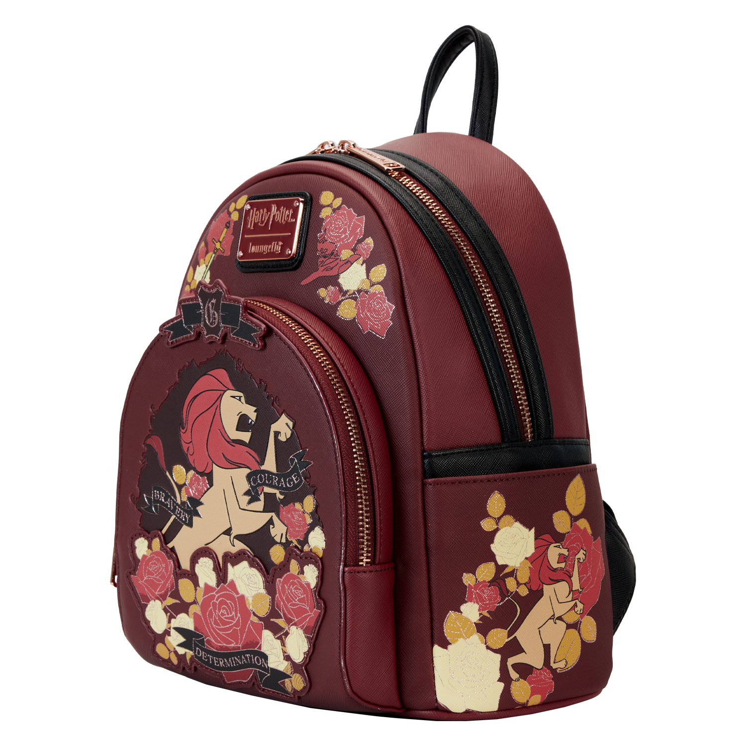 Harry Potter Gryffindor House Floral Tattoo Mini Backpack - Image 4