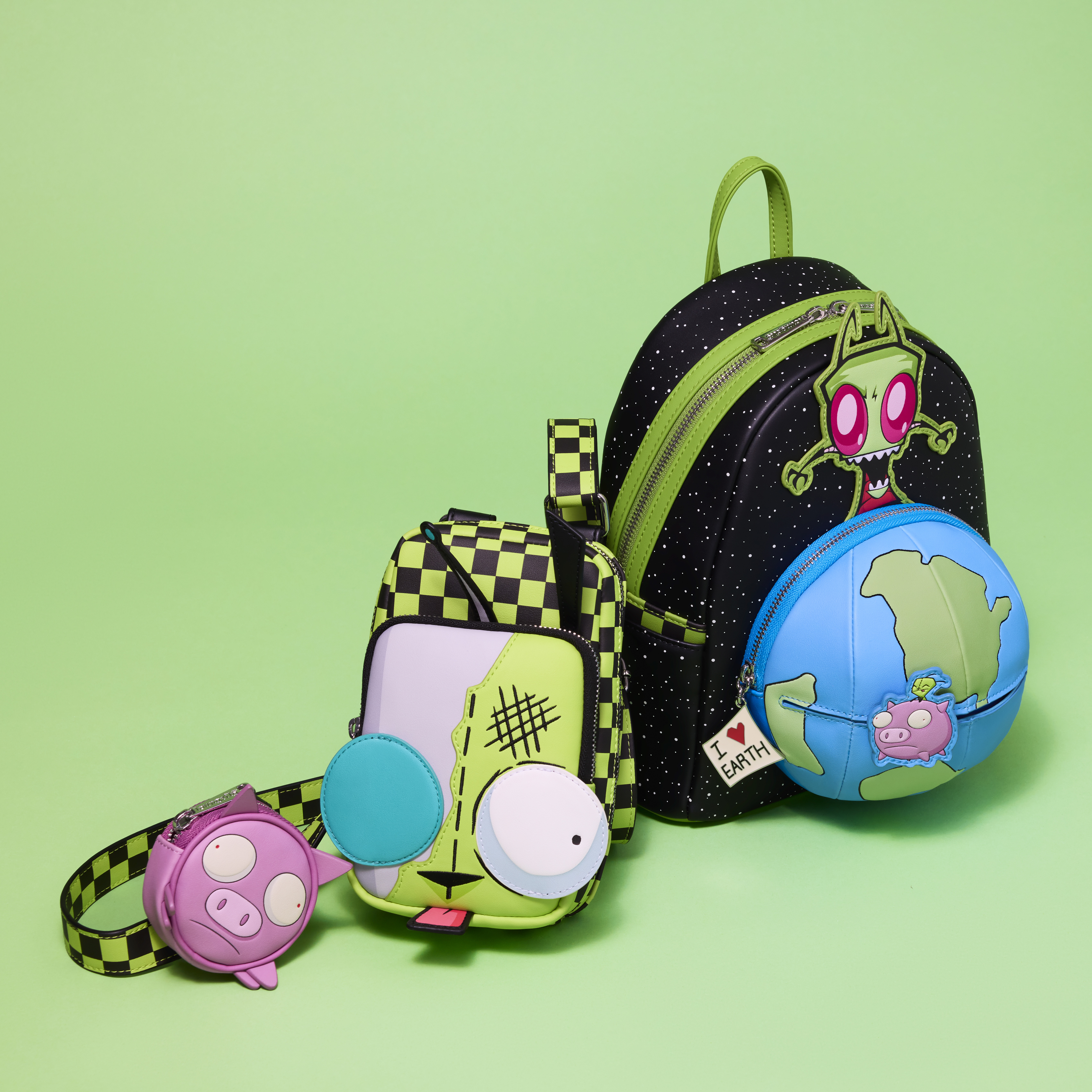 Invader Zim Gir Cell Phone Crossbody Bag with Coin Bag - Image 4