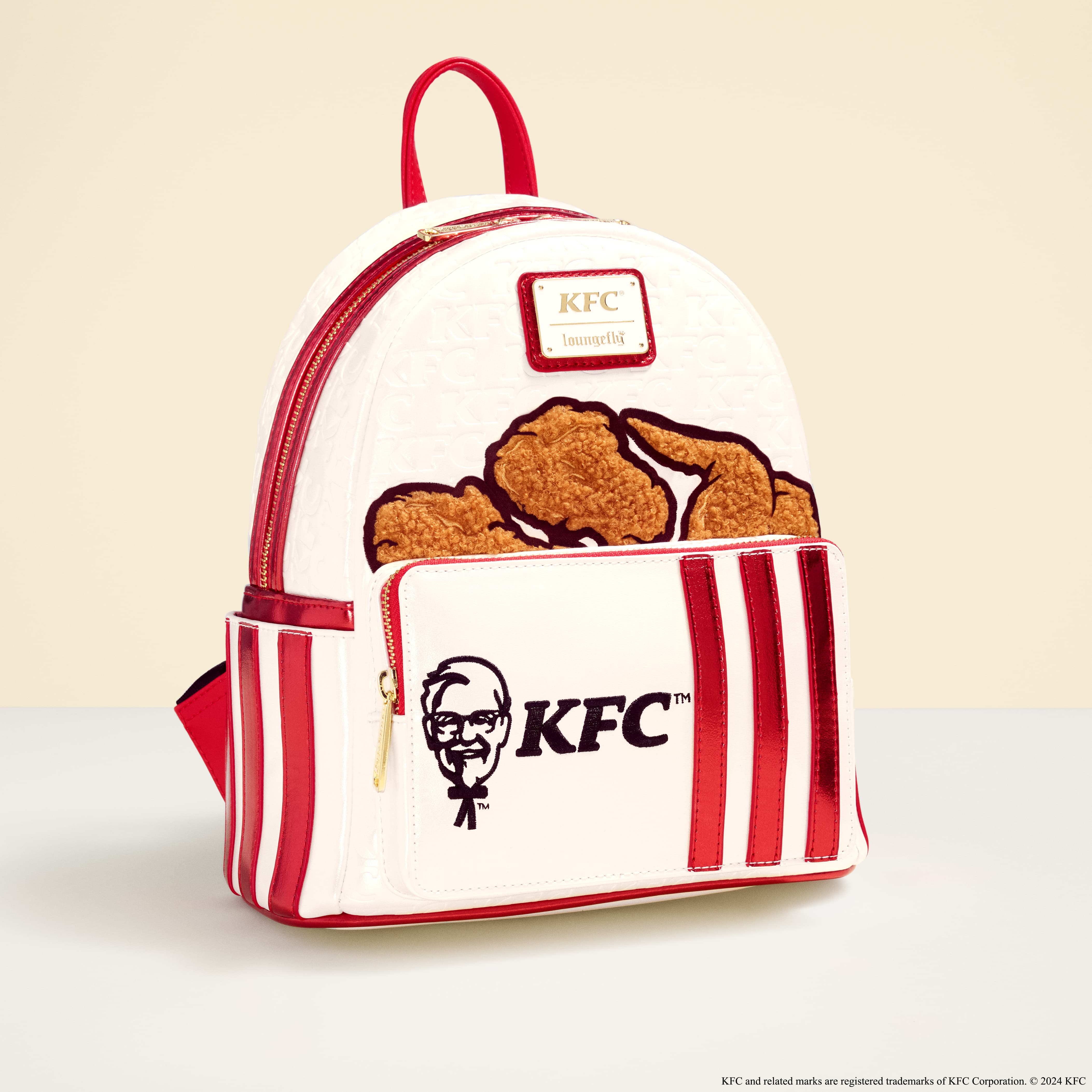 Alternative view of KFC Chicken Bucket Sherpa Mini Backpack