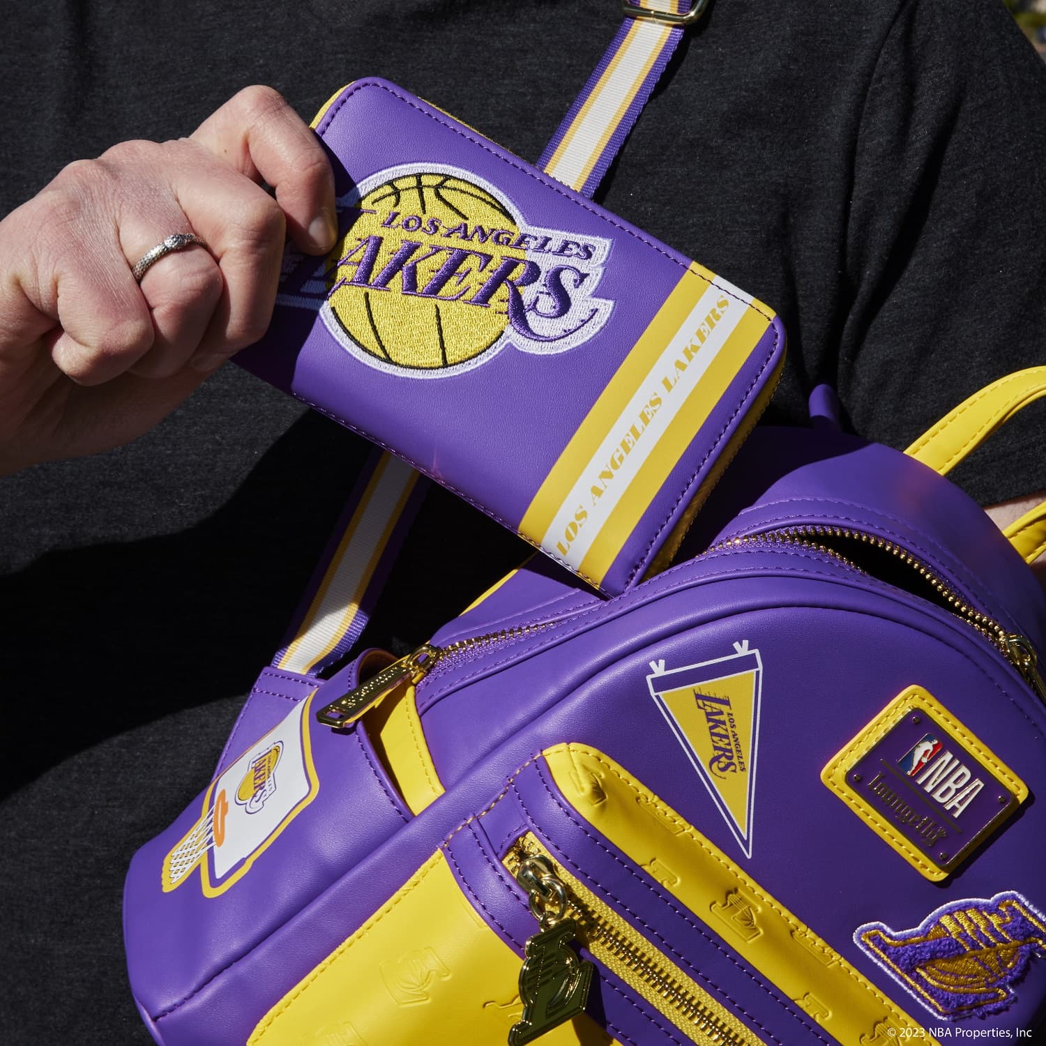 Alternative view of NBA Los Angeles Lakers Patch Icons Zip Around Wallet