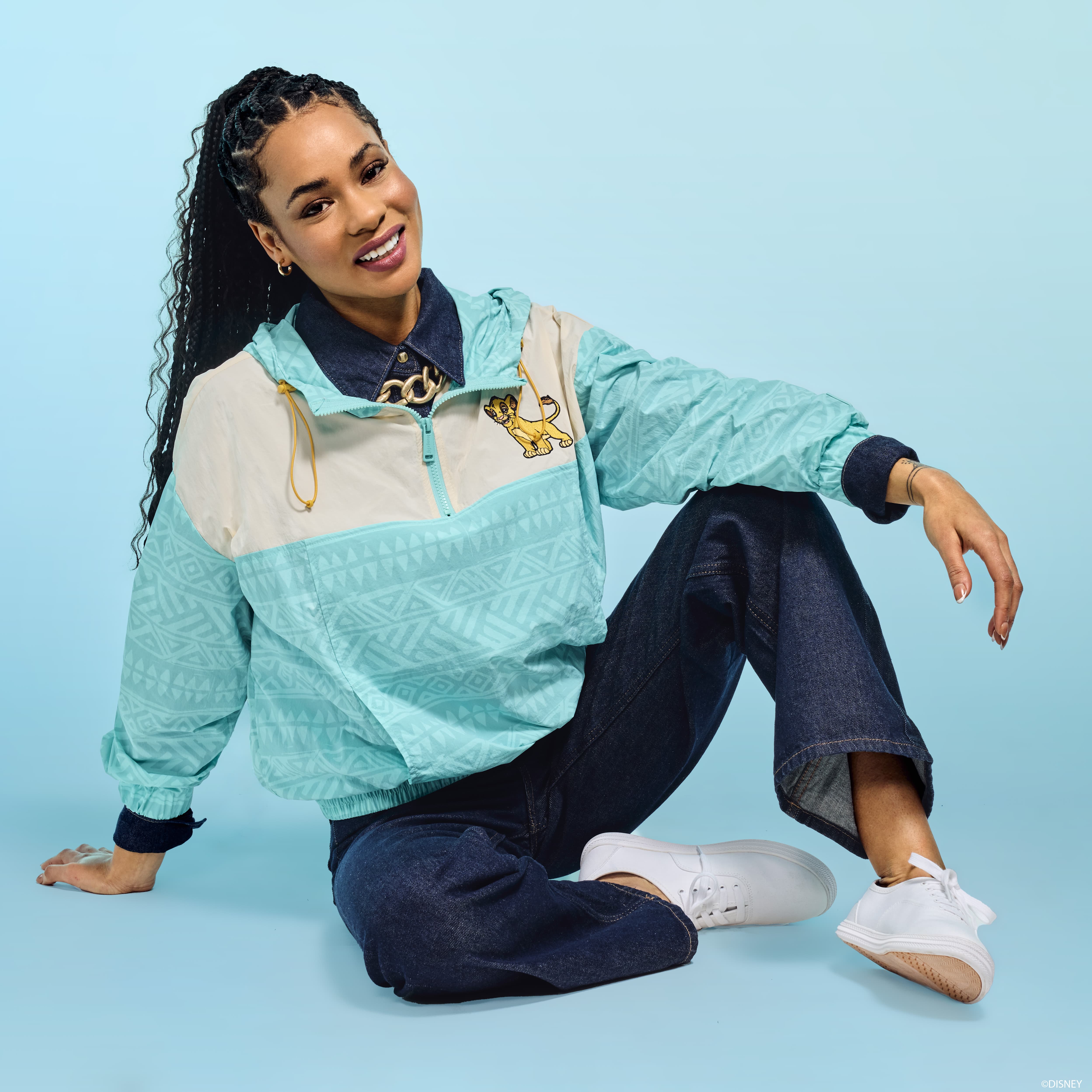 Alternative view of The Lion King Simba Half-Zip Unisex Windbreaker Jacket