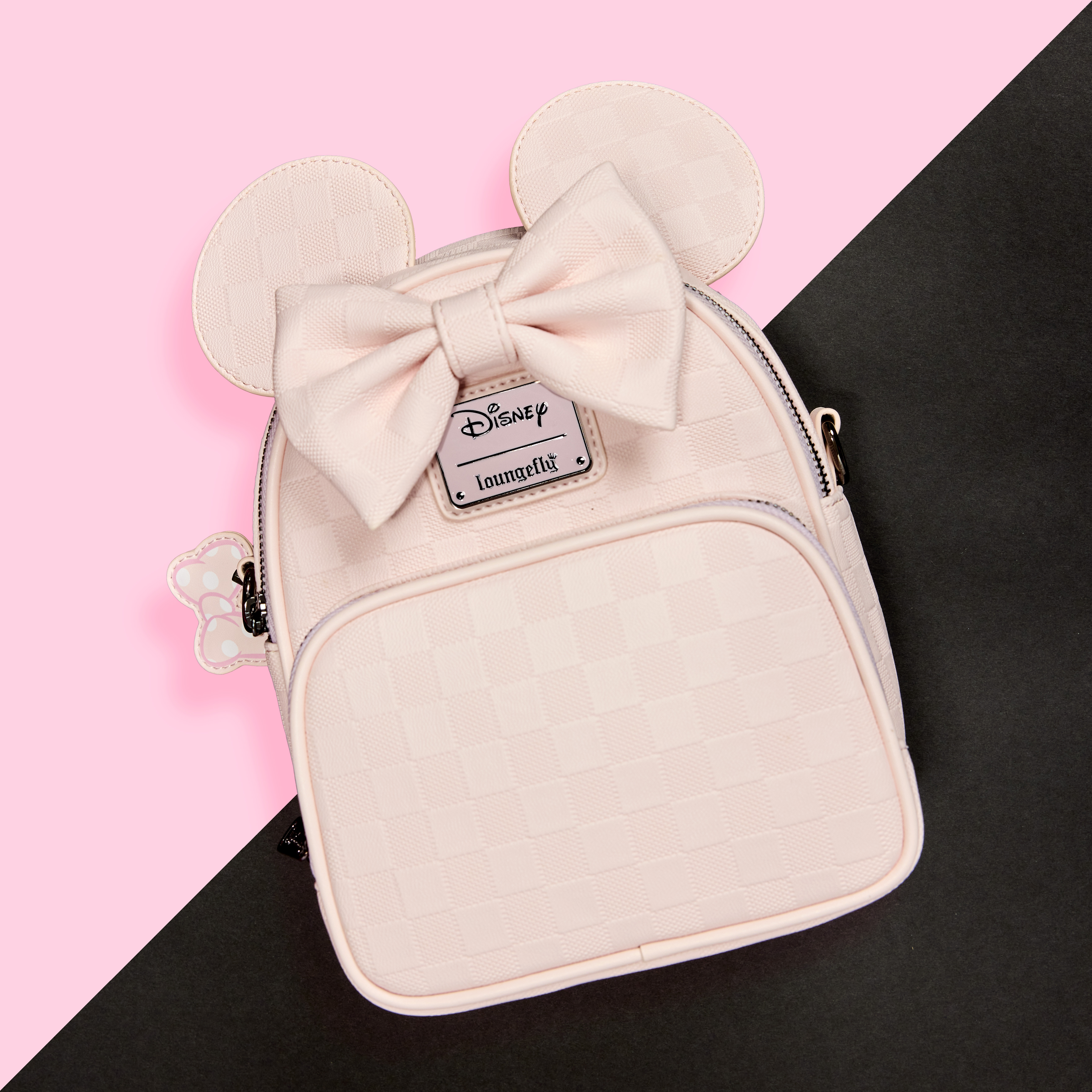 Alternative view of Minnie Mouse Checkered Texture Convertible Mini Backpack & Crossbody Bag