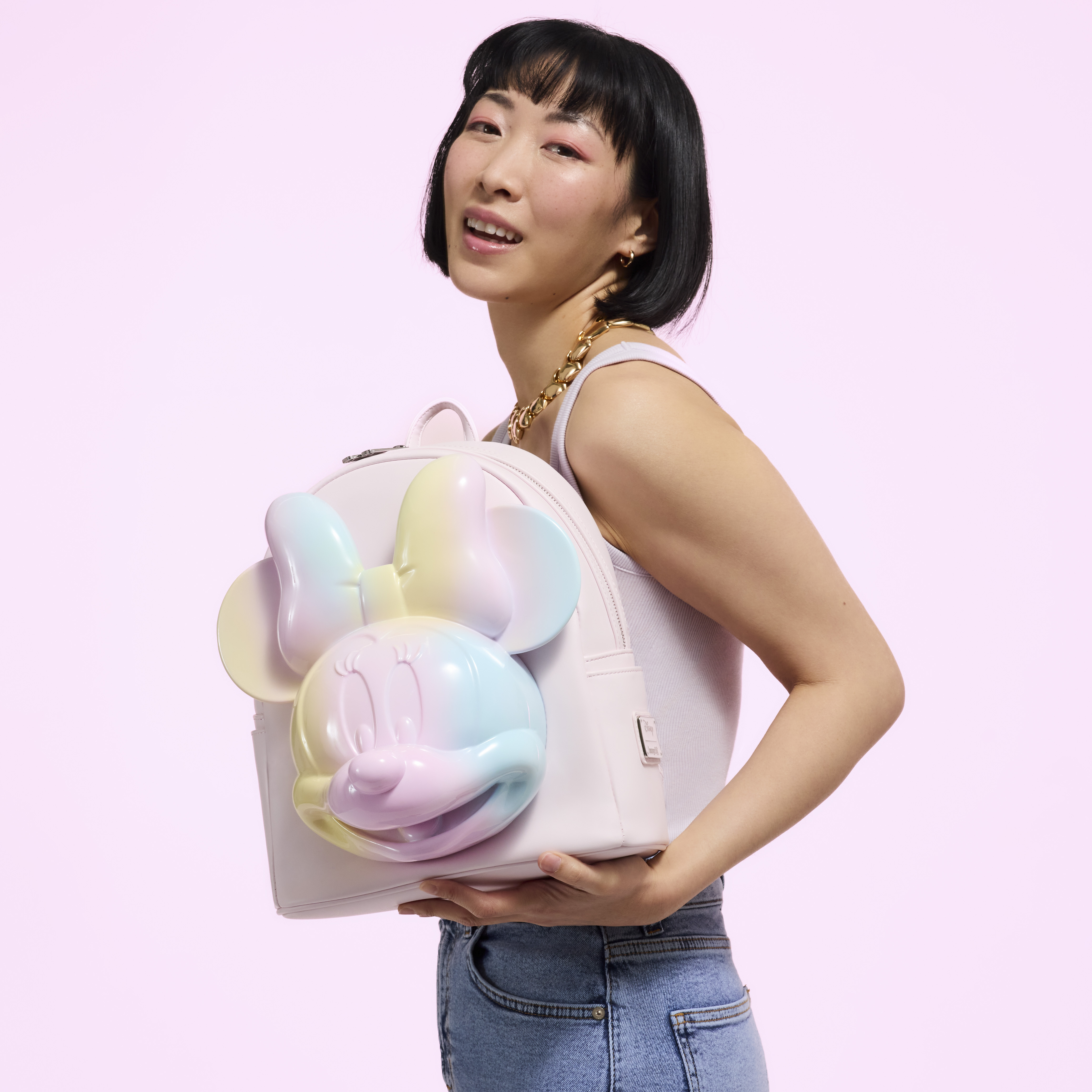 Alternative view of Minnie Mouse Pastel Tie-Dye Mini Backpack