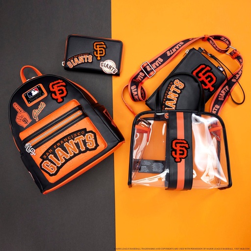 Alternative view of MLB SF Giants Clear Tote Crossbody Stadium Bag with Pouch