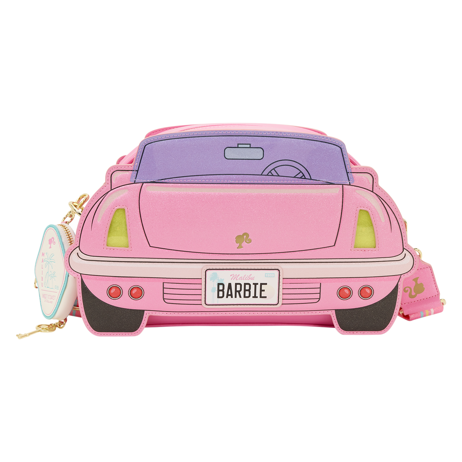 Barbie Corvette Car Light-Up Crossbody Bag with Coin Bag