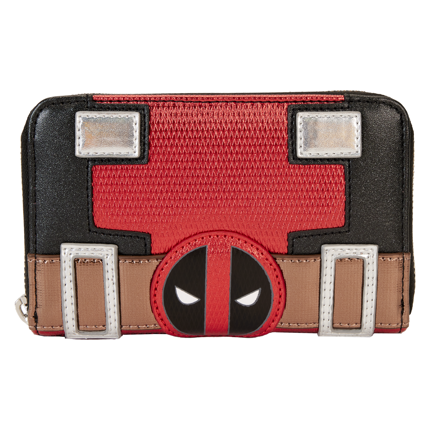 Marvel Metallic Deadpool Cosplay Zip Around Wallet