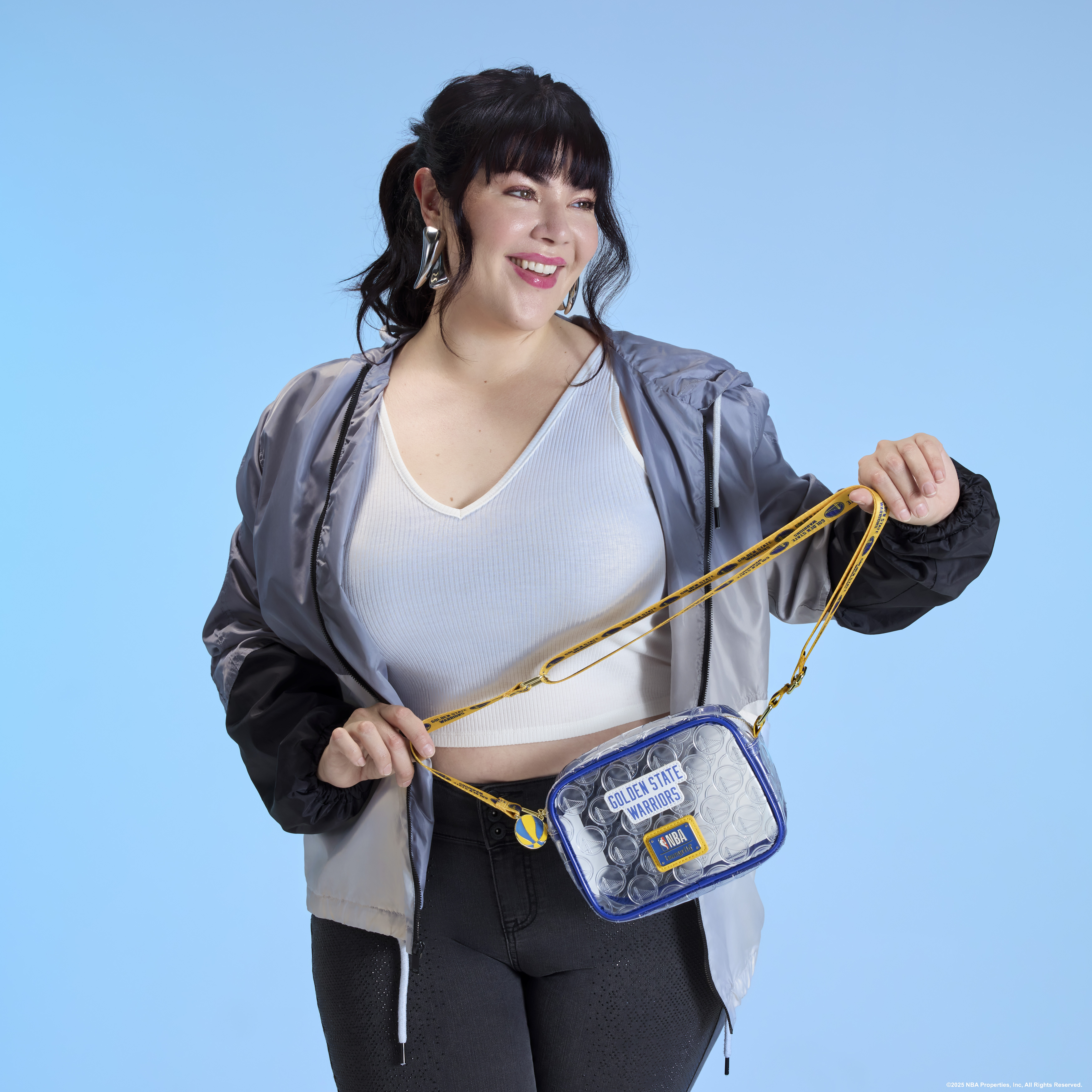 Alternative view of NBA Golden State Warriors Clear Crossbody Stadium Bag