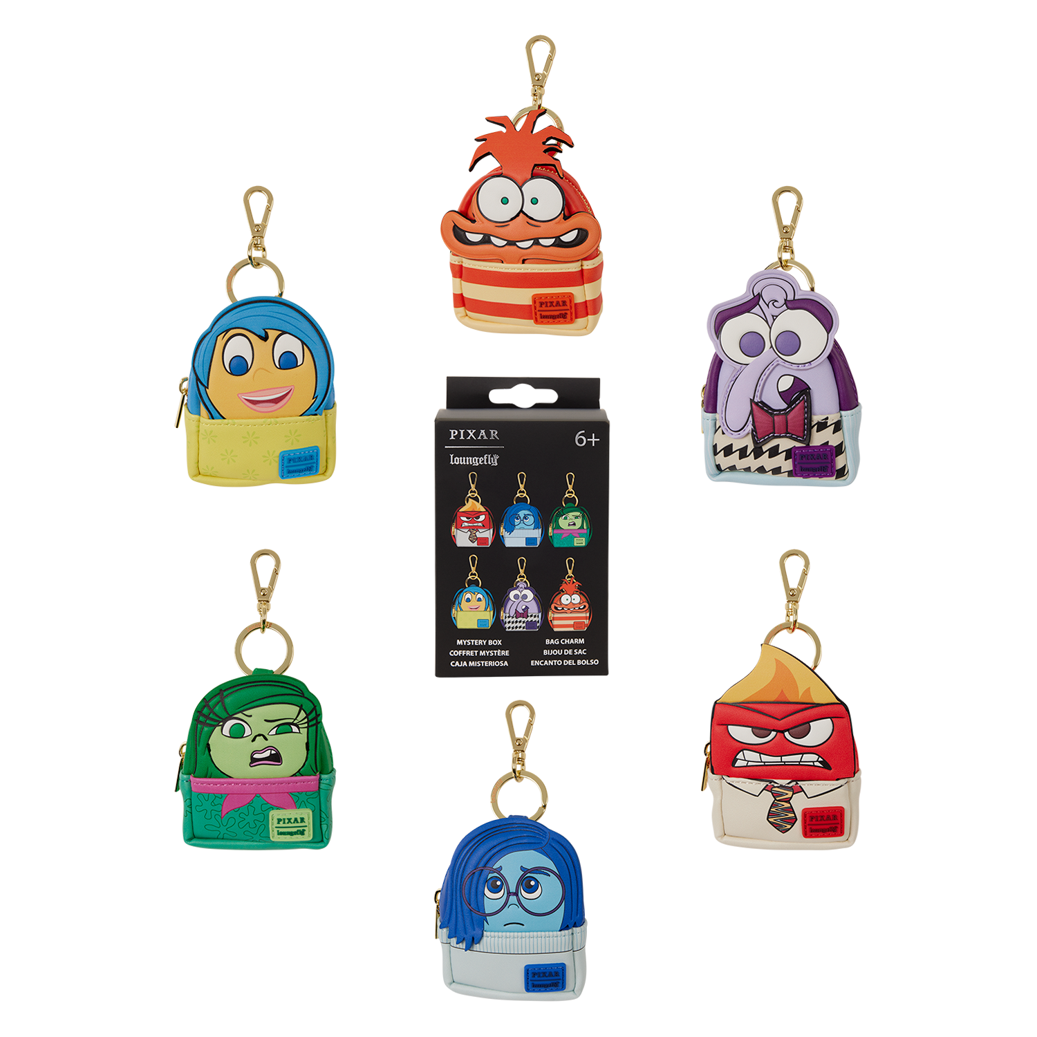 Inside Out Cosplay Mystery Mini Backpack Keychain Charm