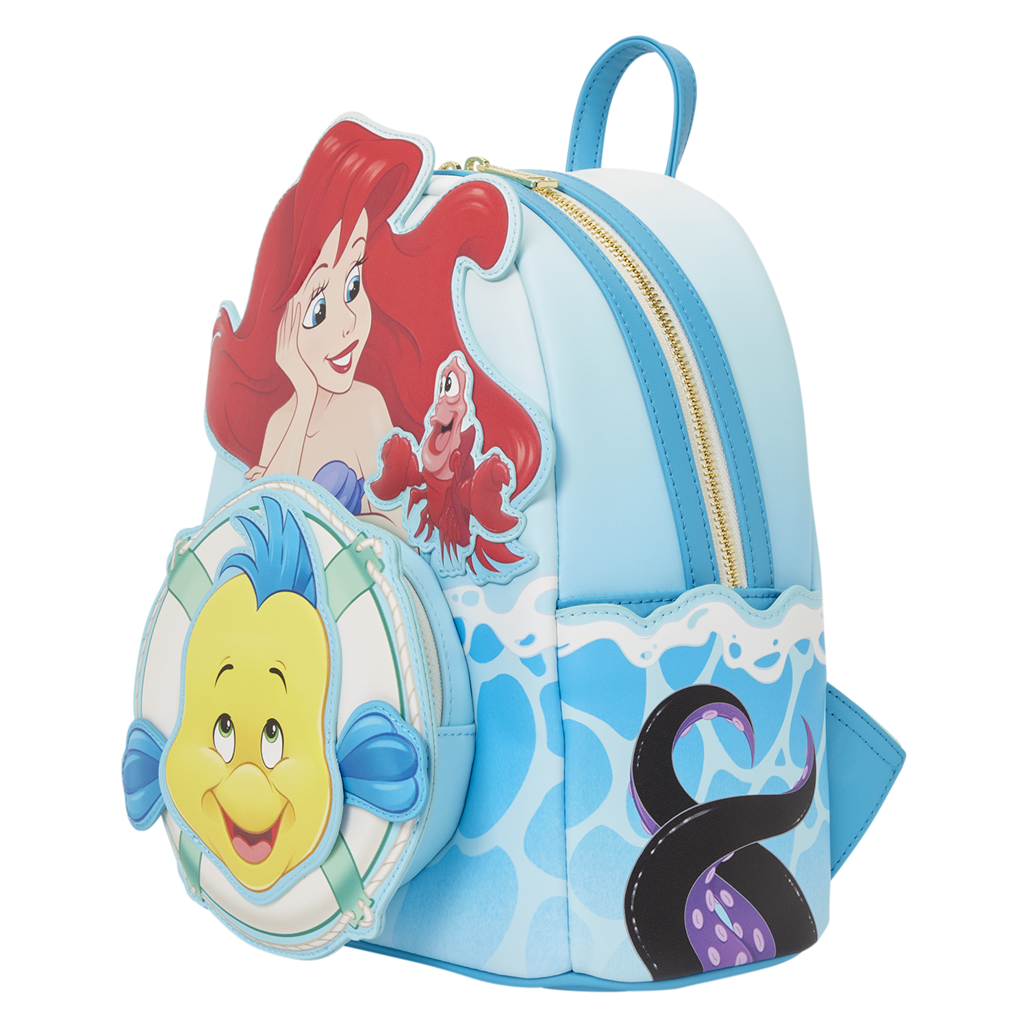 The Little Mermaid Exclusive Ariel, Flounder, & Sebastian Mini Backpack - Image 3