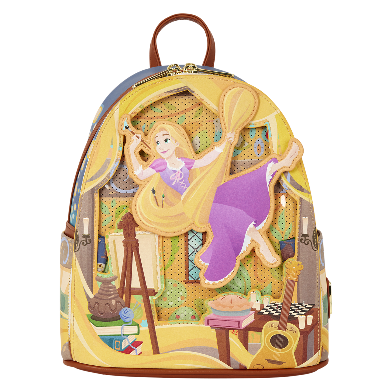 Tangled Rapunzel Glow Pin Trader Mini Backpack - Image 6