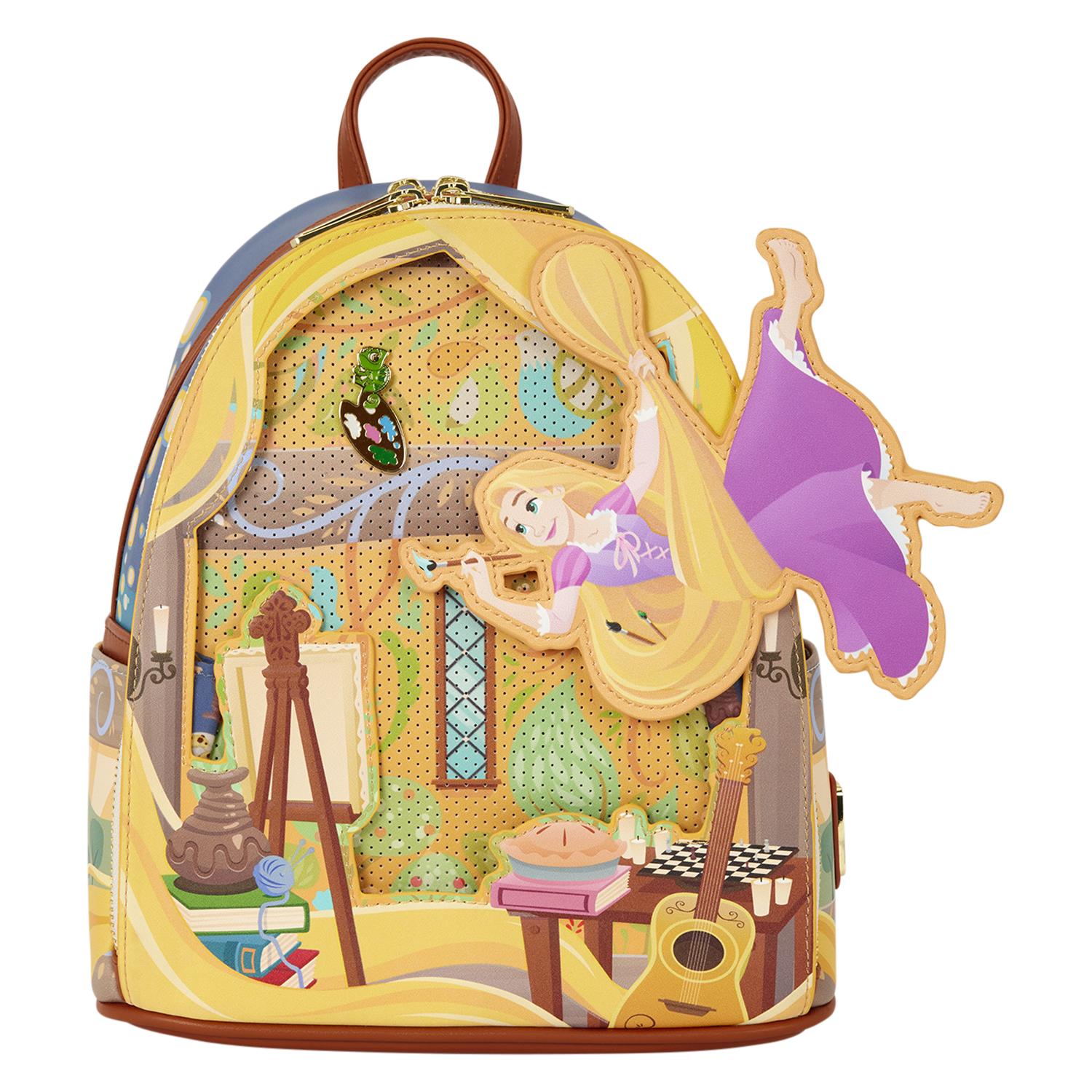 Tangled Rapunzel Glow Pin Trader Mini Backpack - Image 7