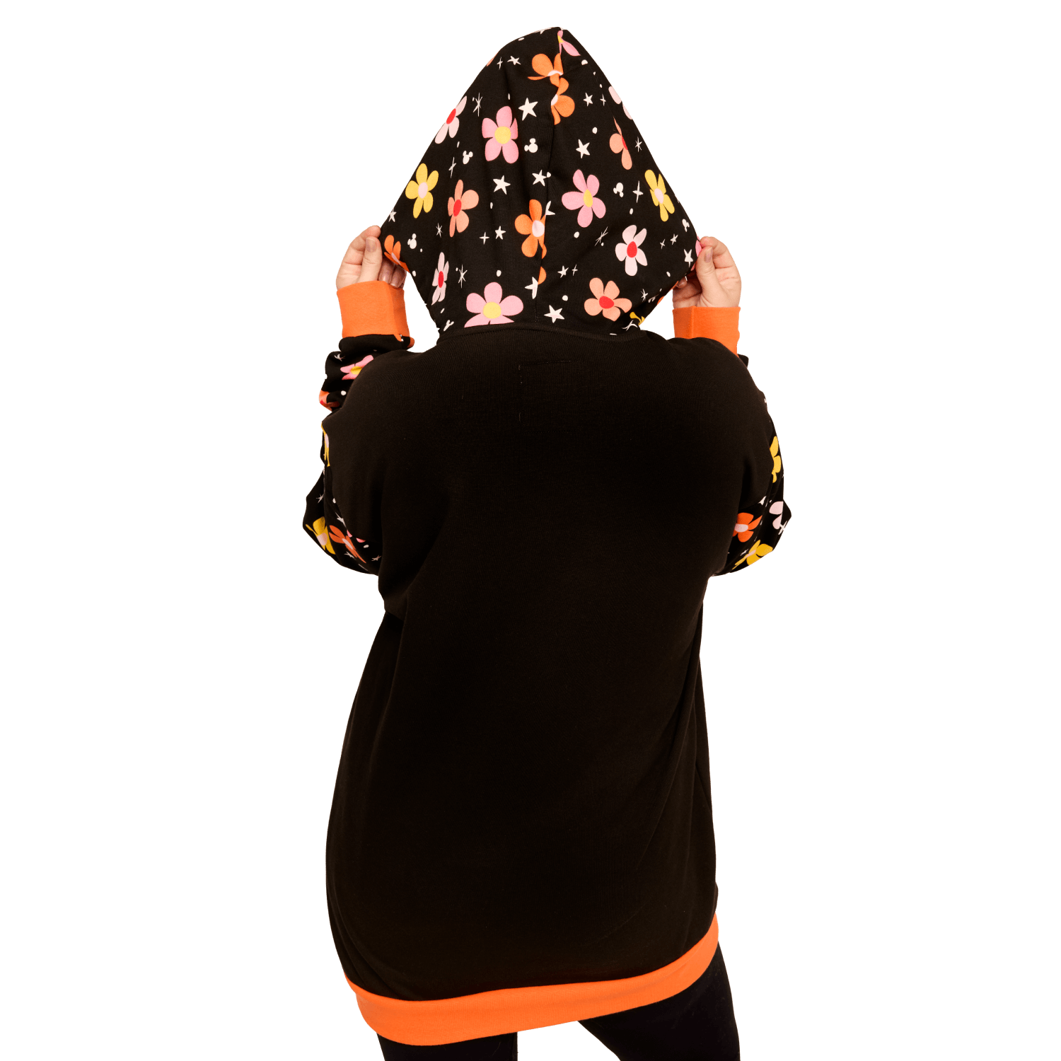 Mickey & Minnie Floral Ghost Glow Unisex Hoodie - Image 4