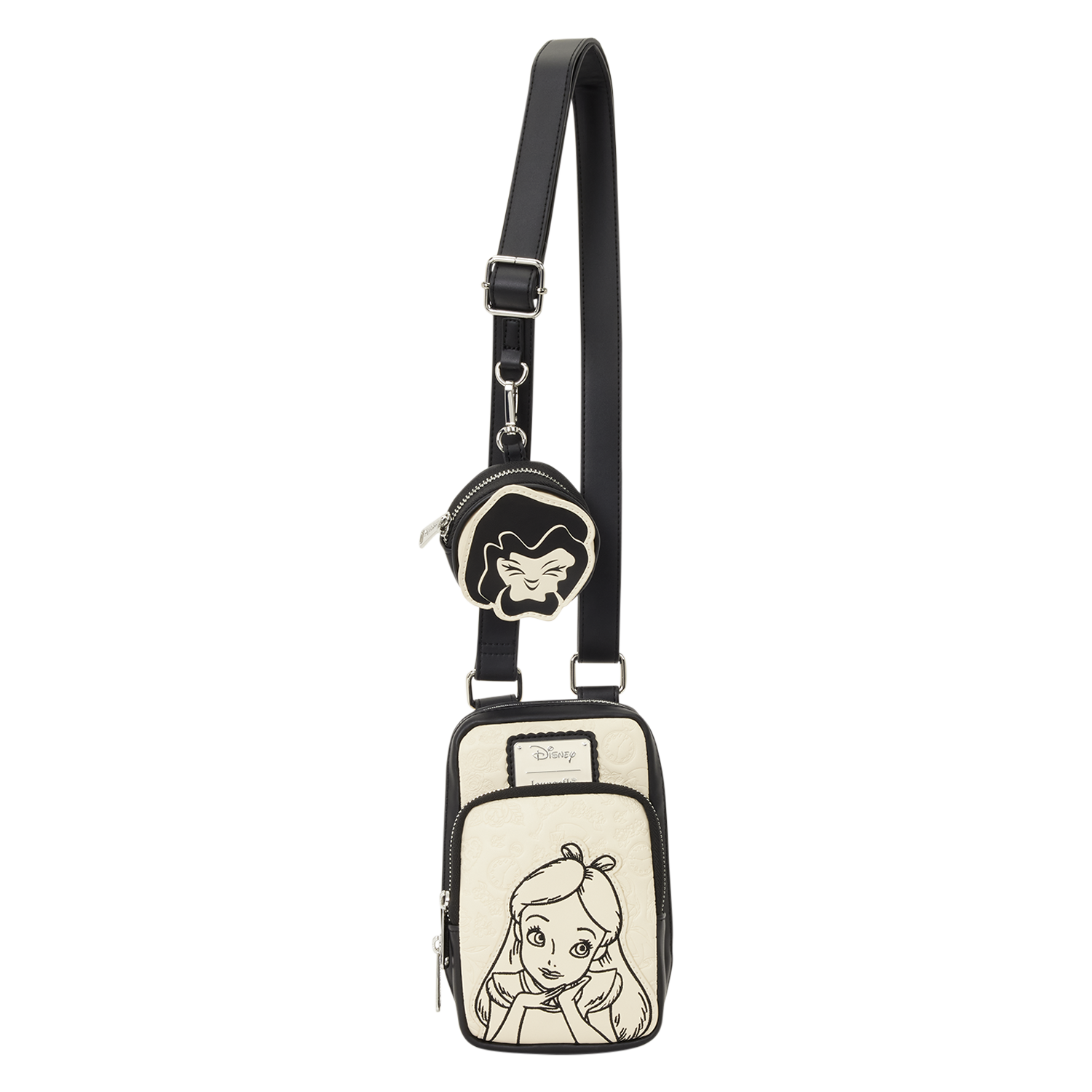 Alice in Wonderland Cell Phone Sling Crossbody Bag with Coin Bag