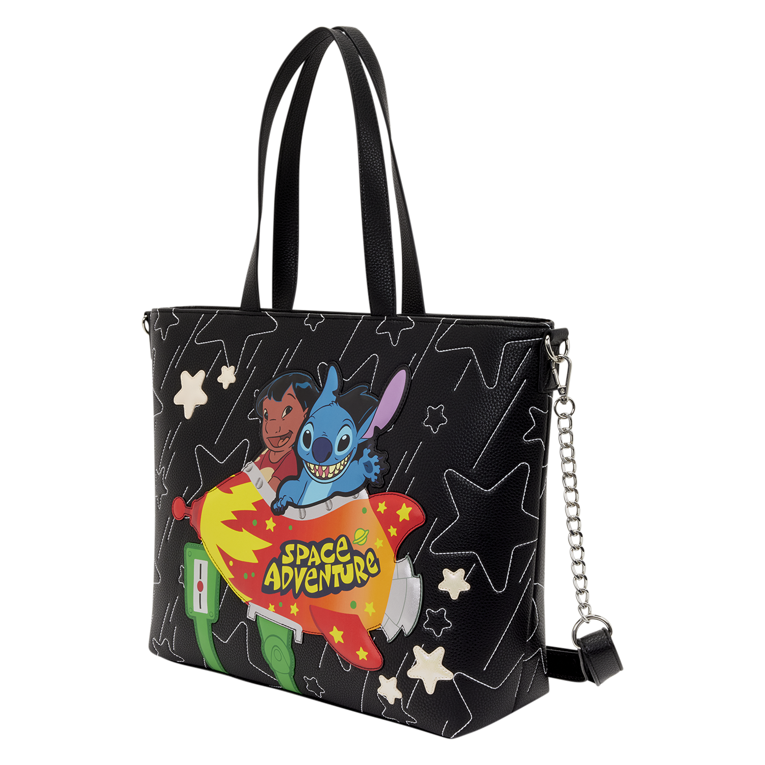 Lilo & Stitch Space Adventure Glow Tote Crossbody Bag with Coin Bag - Image 4