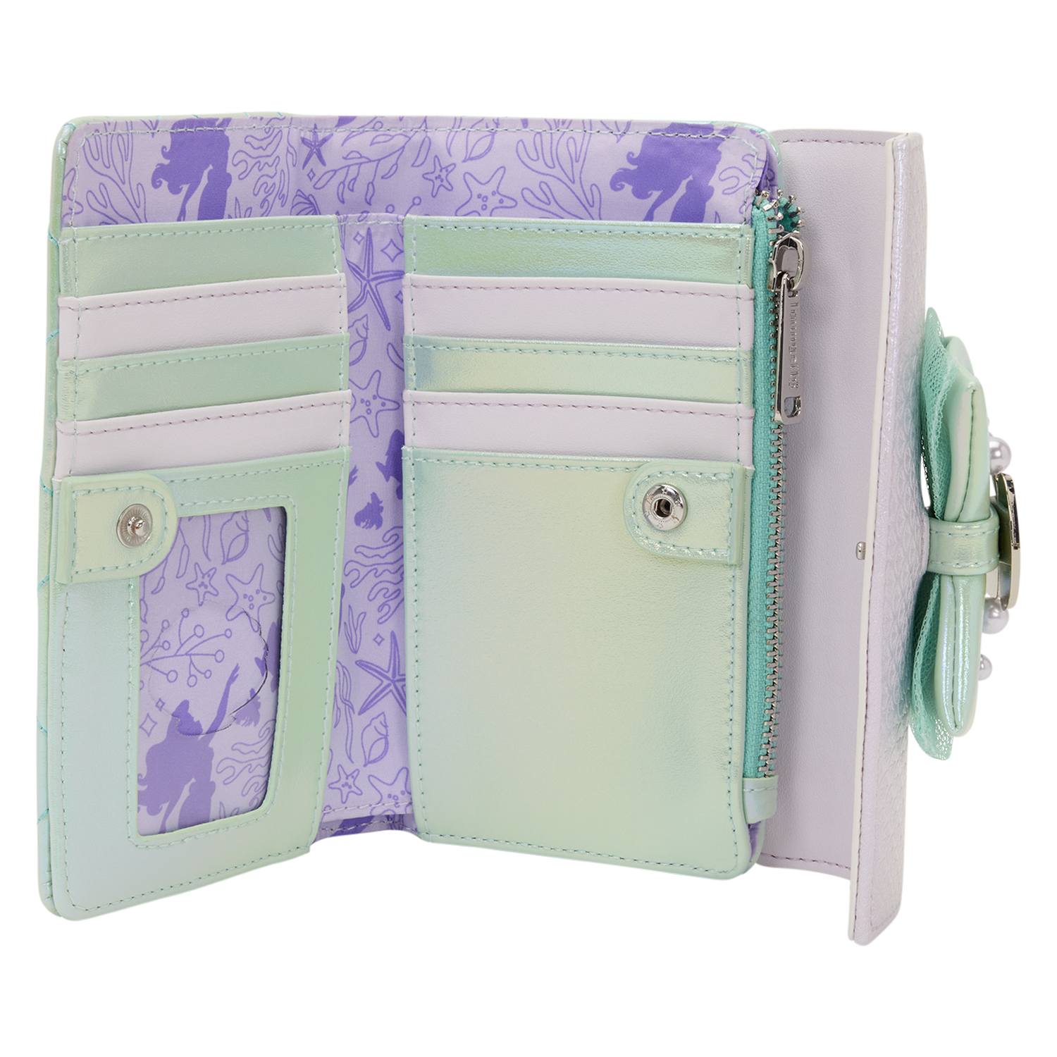 The Little Mermaid Iridescent Pearl Flap Wallet - Image 5